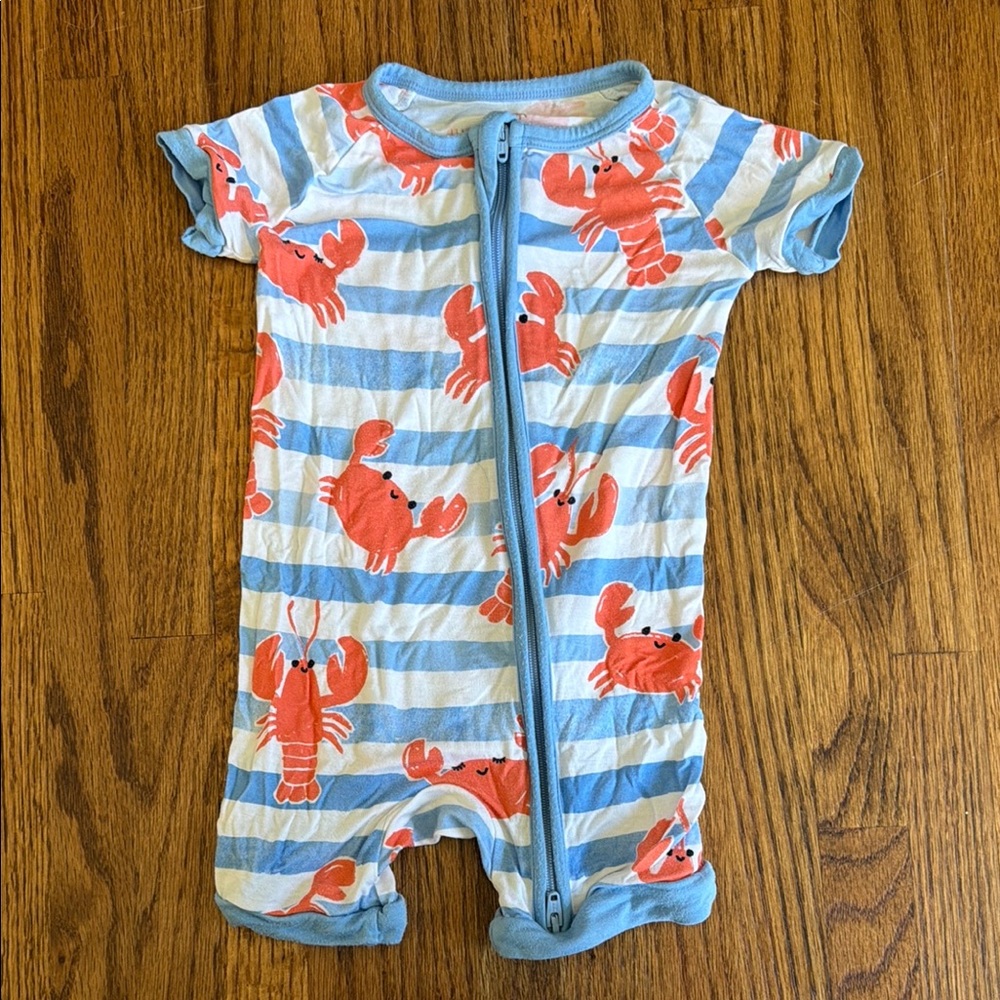 Little Sleepies Crustacean Crew Shortie Zippy 6-12 months
